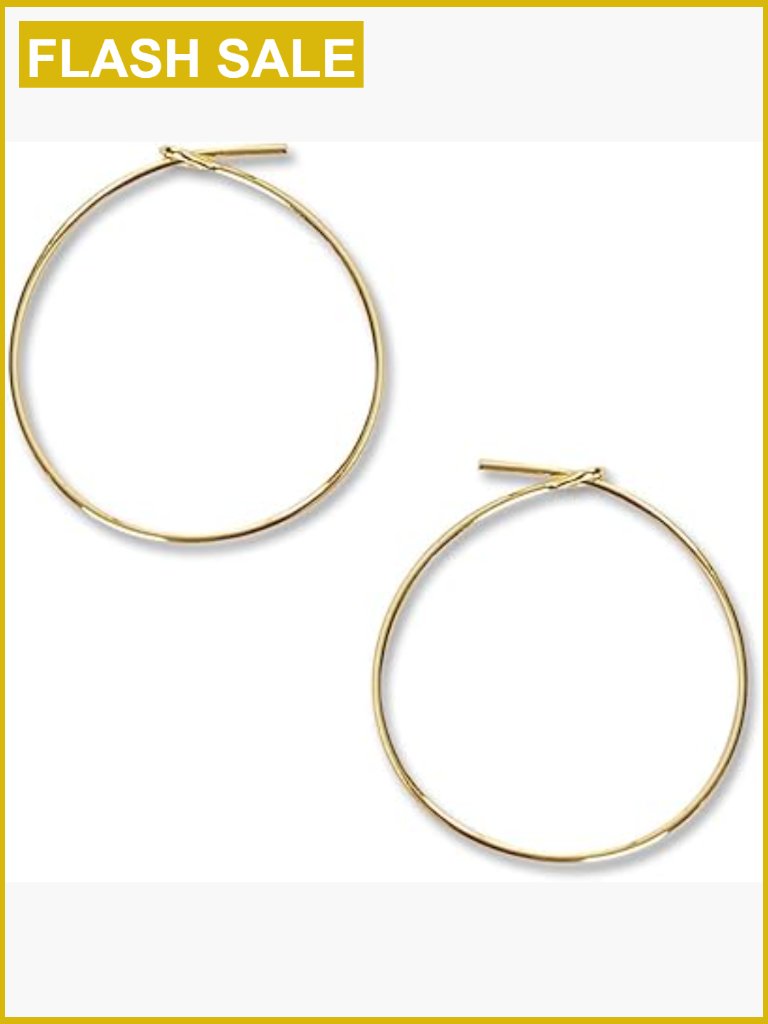 Thin Hoop Earrings - Hypoallergenic Lightweight Wire Threader Loop Dangles For